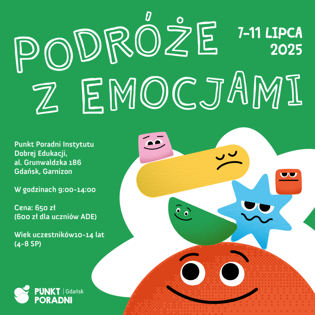 Podróże z emocjami - półkolonie terapeutyczne Poradni IDE w Gdańsku